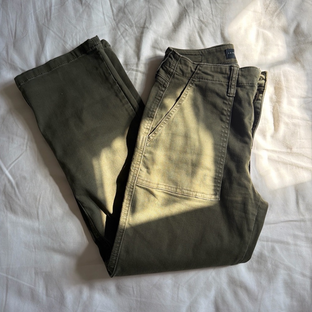 sanctuary denim high rise flare vacation crop!